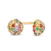 Thumbnail Image 0 of Child's Multi-Color Cubic Zirconia Half Ball Stud Earrings in 10K Gold