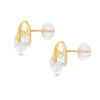 Thumbnail Image 1 of 6mm Heart-Shaped Cubic Zirconia Solitaire Stud Earrings in 10K Gold