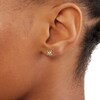 Thumbnail Image 2 of 3mm Cubic Zirconia Geometric Square Cage Stud Earrings in 10K Gold