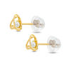 Thumbnail Image 1 of 3mm Cubic Zirconia Geometric Triangle Cage Stud Earrings in 10K Gold