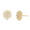 Thumbnail Image 0 of Cubic Zirconia Sunburst Cluster Stud Earrings in 10K Gold