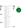 Thumbnail Image 1 of 6mm Simulated Emerald and Lab-Created White Sapphire Stud Earrings in 10K Gold