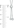Thumbnail Image 2 of Sideways Diamond Accent Ankh Cross Bolo Bracelet in Sterling Silver - 9"
