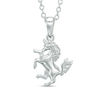 Thumbnail Image 0 of Child's Prancing Unicorn Pendant in Sterling Silver - 15"