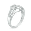 Thumbnail Image 1 of Diamond Accent Heart Wrapped Infinity Ring in Sterling Silver