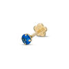 Thumbnail Image 0 of 019 Gauge 3mm Blue Cubic Zirconia Cartilage Barbell in 14K Gold