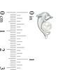 Thumbnail Image 1 of 5mm Simulated Pearl and Cubic Zirconia Dolphin Stud Earrings in Sterling Silver