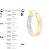 Thumbnail Image 1 of 20mm Multi-Finish Inside-Out Hoop Earrings in 10K Two-Tone Gold