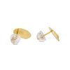 Thumbnail Image 1 of Diamond-Cut Oval Virgin Mary Stud Earrings in 10K Gold