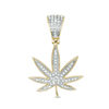 Thumbnail Image 0 of 1/5 CT. T.W. Diamond Cannabis Leaf Necklace Charm in 10K Gold
