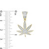 Thumbnail Image 1 of 1/5 CT. T.W. Diamond Cannabis Leaf Necklace Charm in 10K Gold