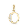 Thumbnail Image 0 of Cubic Zirconia "O" Initial Charm Pendant in 10K Solid Gold
