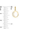 Thumbnail Image 1 of Cubic Zirconia "O" Initial Charm Pendant in 10K Solid Gold