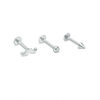 Thumbnail Image 0 of 016 Gauge Mustache, Ball and Spike Cartilage Barbell Set in Stainless Steel