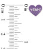Thumbnail Image 1 of Child's Purple Enamel "YEAH!" Heart Stud Earrings in Sterling Silver
