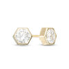 Thumbnail Image 0 of 5mm Cubic Zirconia Solitaire Hexagonal Stud Earrings in 10K Gold