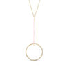 Thumbnail Image 0 of Made in Italy Hollow Linear Bar and Open Circle Necklace in 10K Gold - 17"
