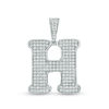 Thumbnail Image 0 of Cubic Zirconia "H" Initial Charm Pendant in Sterling Silver