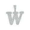 Thumbnail Image 0 of Cubic Zirconia "W" Initial Charm Pendant in Sterling Silver