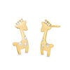Thumbnail Image 0 of Child's Cubic Zirconia Giraffe Stud Earrings in 10K Gold