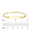 Thumbnail Image 1 of Child's 080 Gauge Mariner Chain ID Bracelet in 14K Hollow Gold - 6"