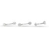 Thumbnail Image 0 of Solid Stainless Steel CZ Iridescent Three Piece Curved Barbell Set - 16G 5/16"