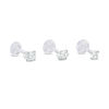Thumbnail Image 0 of Solid Stainless Steel CZ Three Piece Stud Set - 16G