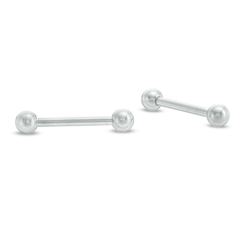 Solid Stainless Steel Industrial Barbell Set - 14G