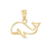 Thumbnail Image 0 of Child's Whale Necklace Charm in 10K Gold