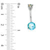 Thumbnail Image 1 of 014 Gauge Simulated Green Paraiba Tourmaline and Multi-Color Crystal Belly Button Ring in Stainless Steel
