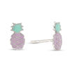 Thumbnail Image 0 of Child's Light Purple and Blue Enamel Pineapple Stud Earrings in Sterling Silver