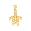 Thumbnail Image 0 of Child's Diamond-Cut Turtle Necklace Charm in 10K Gold