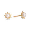 Thumbnail Image 0 of Child's 3mm Cultured Freshwater Pearl Sun Stud Earrings in 10K Gold
