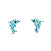 Thumbnail Image 0 of Child's Blue Crystal Dolphin Stud Earrings in Sterling Silver