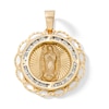 Thumbnail Image 0 of Cubic Zirconia Diamond-Cut Our Lady of Guadalupe Medallion Necklace Charm in 10K Hollow Gold