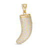 Thumbnail Image 0 of Cubic Zirconia Pavé Encrusted Horn Necklace Charm in 10K Gold