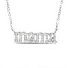 Thumbnail Image 0 of Cubic Zirconia "mama" Necklace in Solid Sterling Silver - 19"