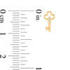 Thumbnail Image 1 of Cubic Zirconia Clover-Top Key Stud Earrings in 10K Gold