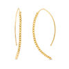 Thumbnail Image 0 of Diamond-Cut Beaded Threader Earrings in 10K Gold