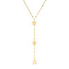 Thumbnail Image 0 of Triple Star "Y" Necklace in 10K Gold