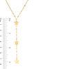 Thumbnail Image 1 of Triple Star "Y" Necklace in 10K Gold