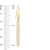 Thumbnail Image 1 of Made in Italy Oval Cubic Zirconia Mesh Cage Drop Earrings in 10K Solid Gold