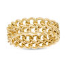 Thumbnail Image 0 of Woven Curb Chain Link Ring in 10K Gold - Size 7
