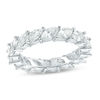 Thumbnail Image 0 of Marquise Cubic Zirconia Stackable Eternity Band in Sterling Silver - Size 7