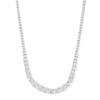 Thumbnail Image 0 of Cubic Zirconia Graduating Tennis Necklace in Solid Sterling Silver
