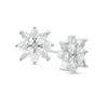 Thumbnail Image 0 of Marquise and Round Cubic Zirconia Flower Stud Earrings in Sterling Silver
