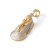 Thumbnail Image 1 of Diamond Accent Beaded Pharaoh Necklace Charm in Sterling Silver with 14K Gold Plate