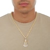Thumbnail Image 3 of Diamond Accent Beaded Pharaoh Necklace Charm in Sterling Silver with 14K Gold Plate