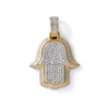Thumbnail Image 0 of 1/4 CT. T.W. Composite Diamond Frame Hamsa Necklace Charm in 10K Gold
