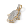 Thumbnail Image 1 of 1/4 CT. T.W. Composite Diamond Frame Hamsa Necklace Charm in 10K Gold